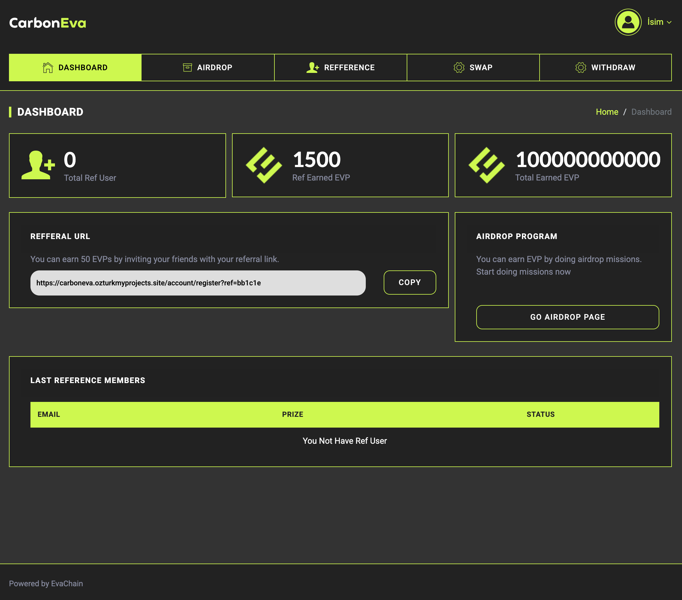 Carboneva Airdrop System